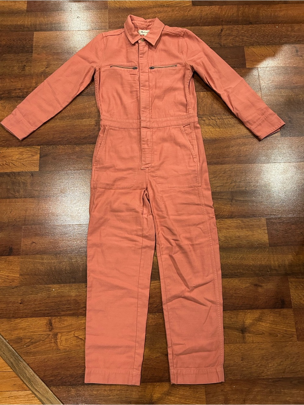 Madewell Garment Dyed Zip Pocket Coverall in Rose Dust Pink Jumpsuit XXS
